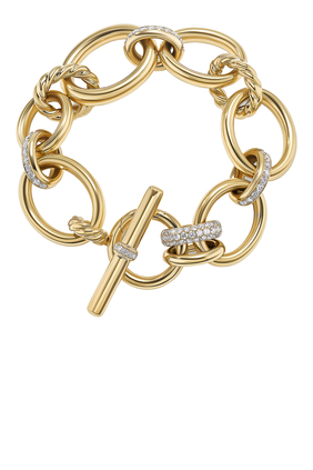 DY Mercer Chain Bracelet, 18k Yellow Gold & Diamonds
